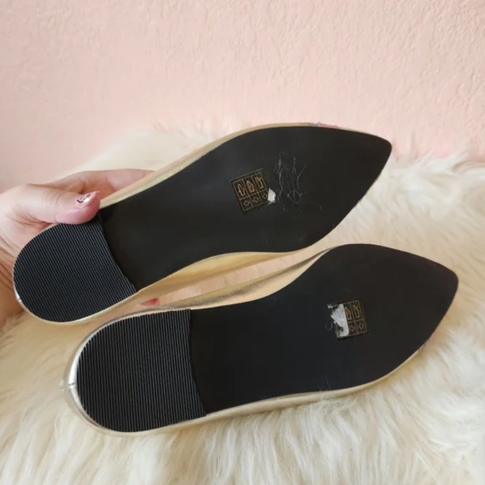 ASOS Loopy Lou Wide Fit Gold Point Toe Unicorn Ballet Flats - Picture 11 of 11